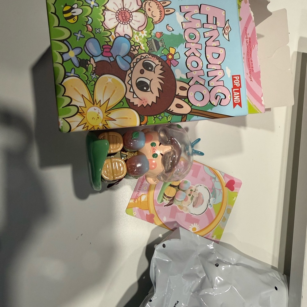 Finding Mokoko Pastel Collectible Figure by Pop Mart - Pink & Green